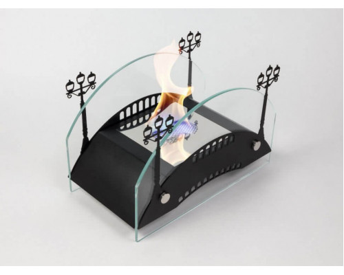 Биокамин настольный LuxFire ПУШКИНСКИЙ МОСТ М черный