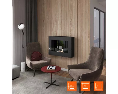 Биокамин SteelHeat WALL GRAND 900 LITE черный Биокамин SteelHeat WALL GRAND 900 LITE черный